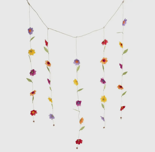 Silk Flower Garland Valance
