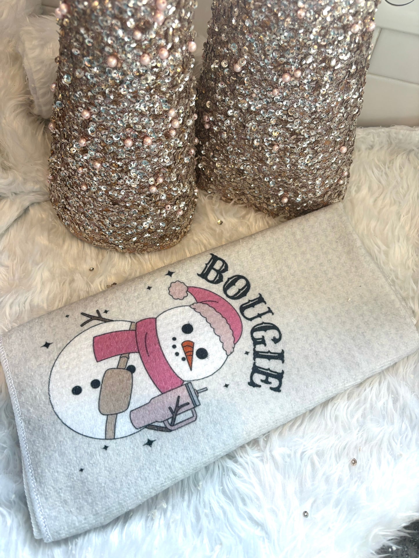 Bougie Snowman Hand Towel