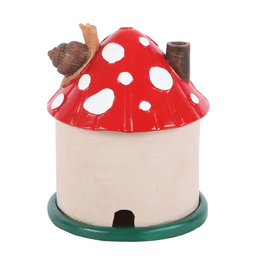 Mushroom House Whimsical Incense Burner
