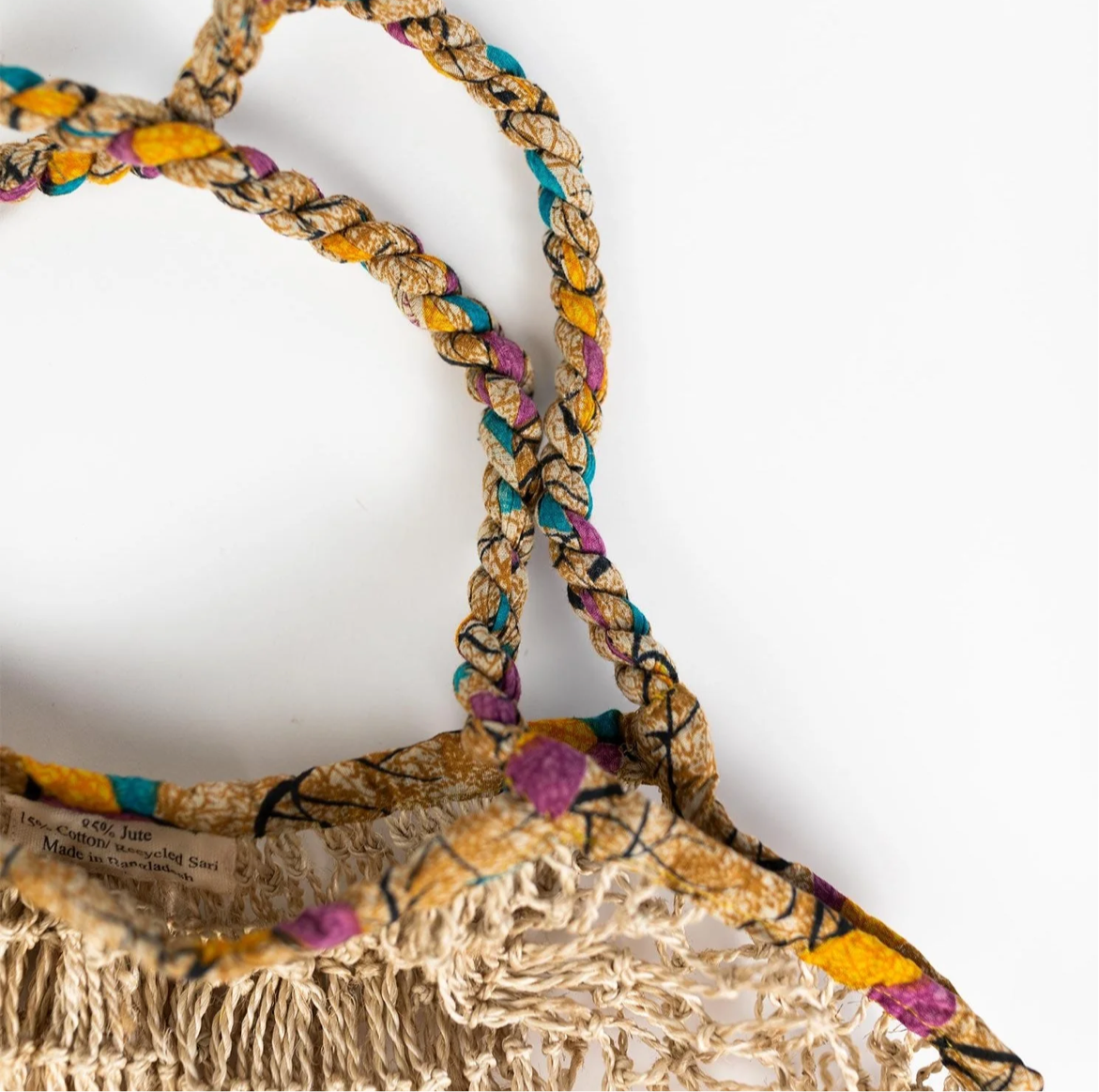 Jute & Sari Slouchy Net Bag