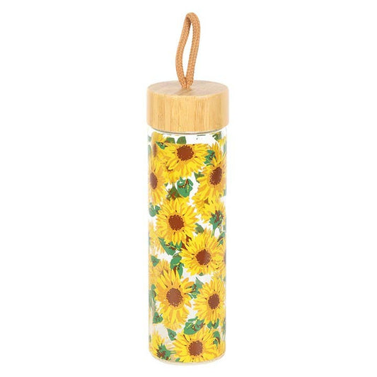 Sunflower Glass Water Bottle