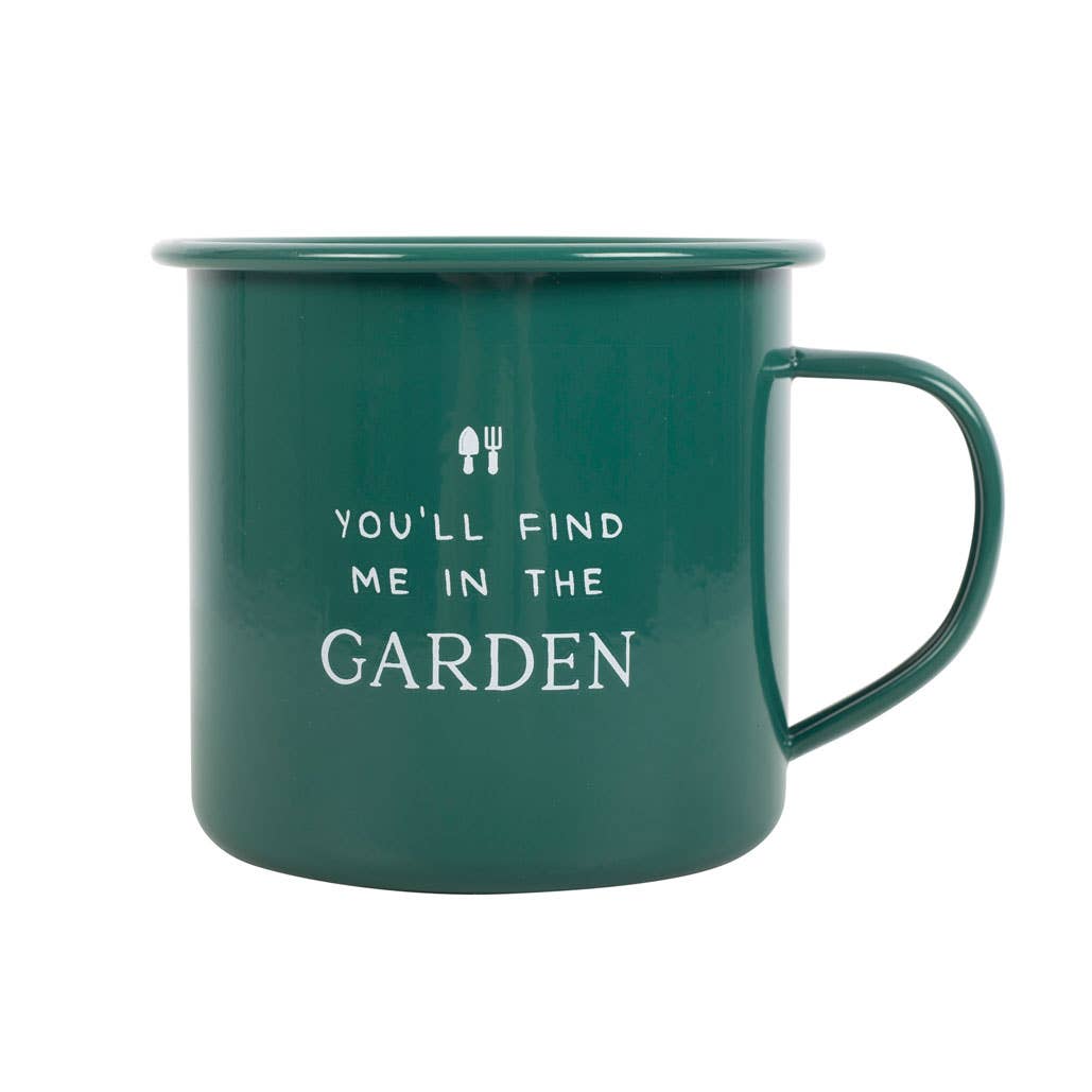 Gardeners Green Enamel Mug