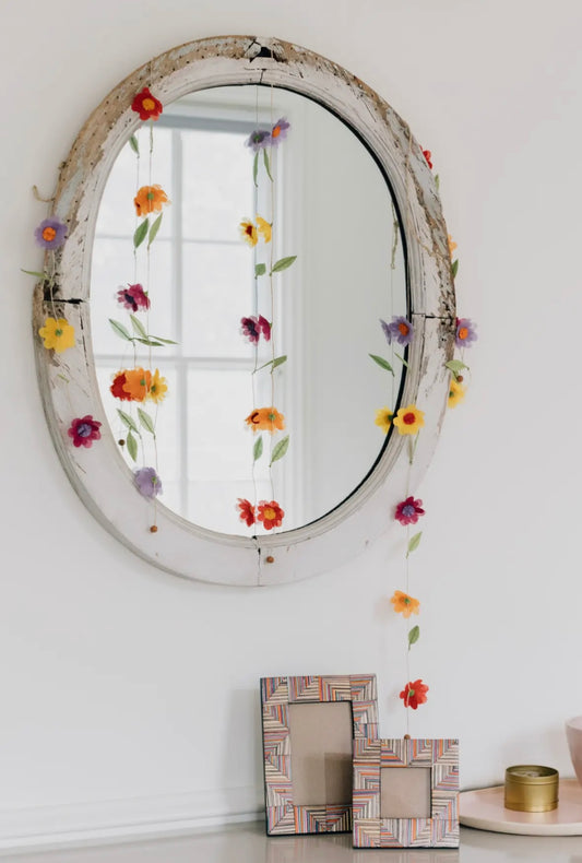 Silk Flower Garland Valance