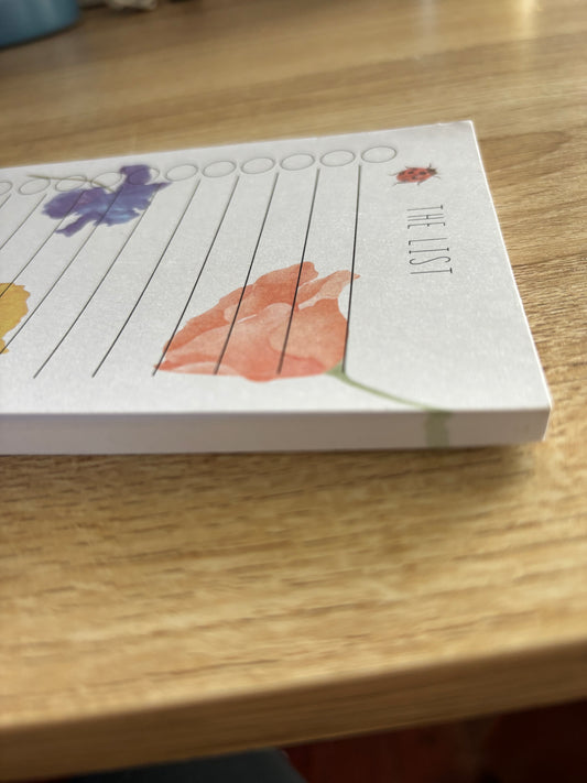 Floral Design To Do Notepad