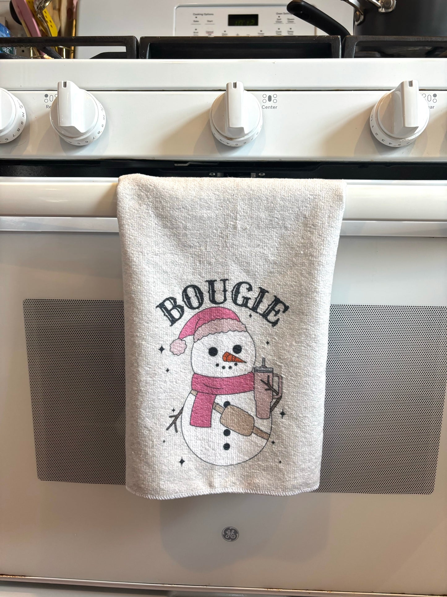 Bougie Snowman Hand Towel