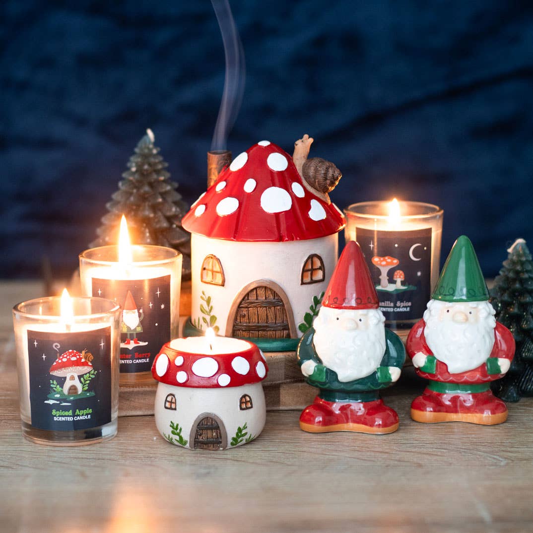 Mushroom House Whimsical Incense Burner