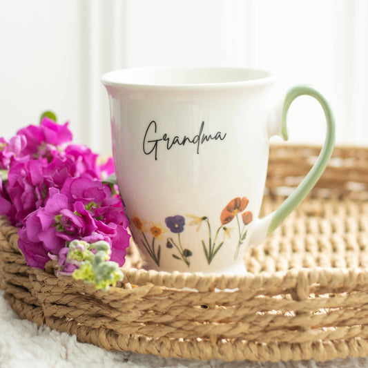 Grandma Wildflower Pedestal Mother's Day Mug