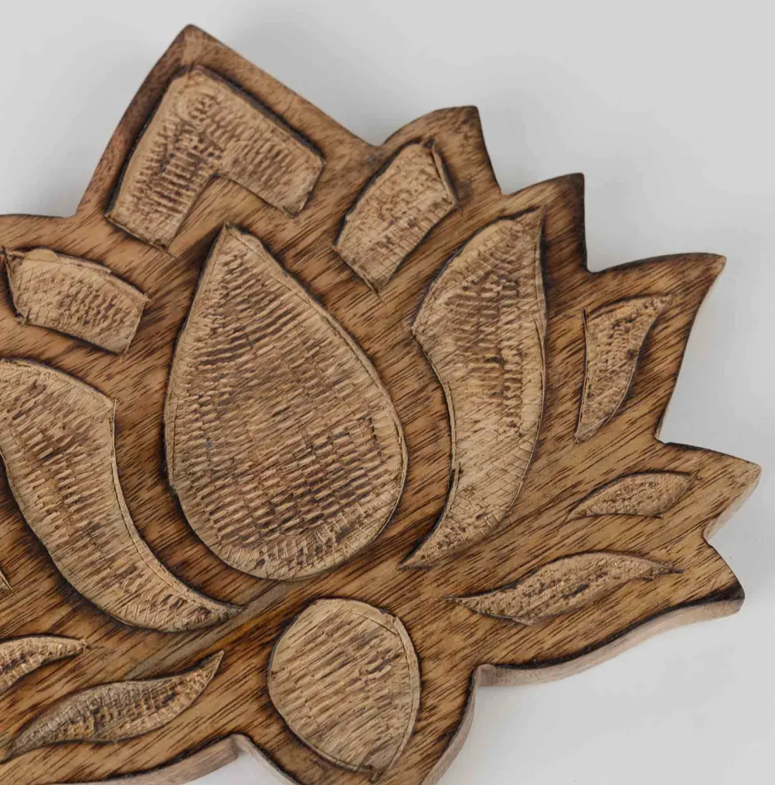 Lotus Blossom Wood Trivet