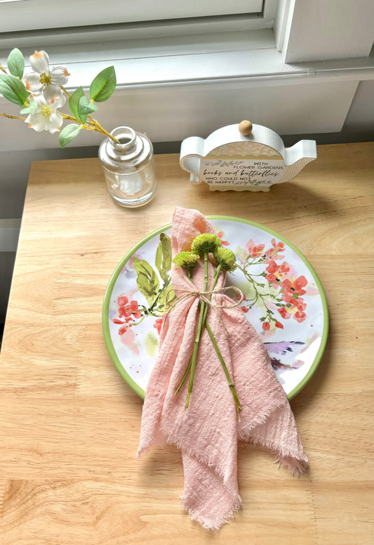 Cheesecloth Napkin Set of 4 in Whimsy Pink