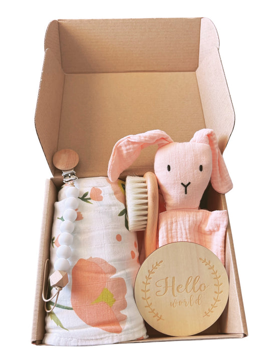 Newborn Baby Gift Box- Pink Poppy