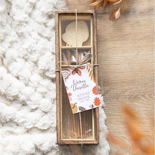 Autumn Acorn Warm Vanilla Fall Incense Gift Set