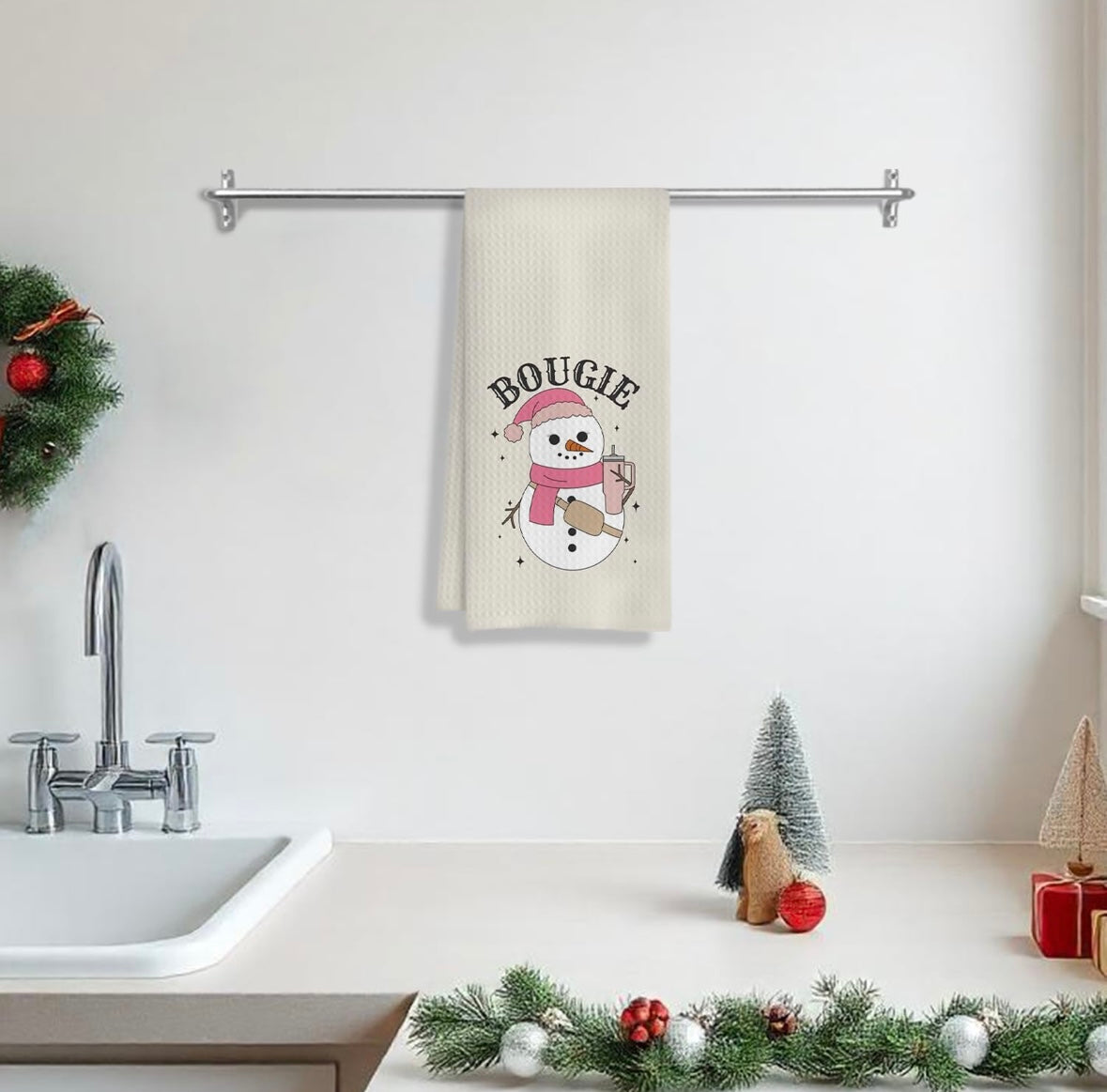 Bougie Snowman Hand Towel