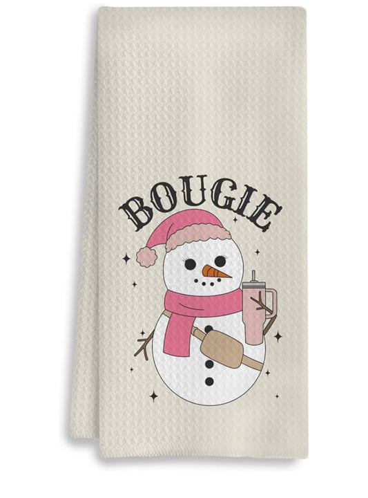 Bougie Snowman Hand Towel