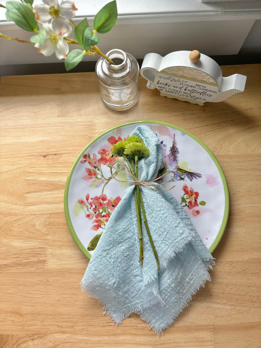 Cheesecloth Napkin Set of 4 in Light Blue