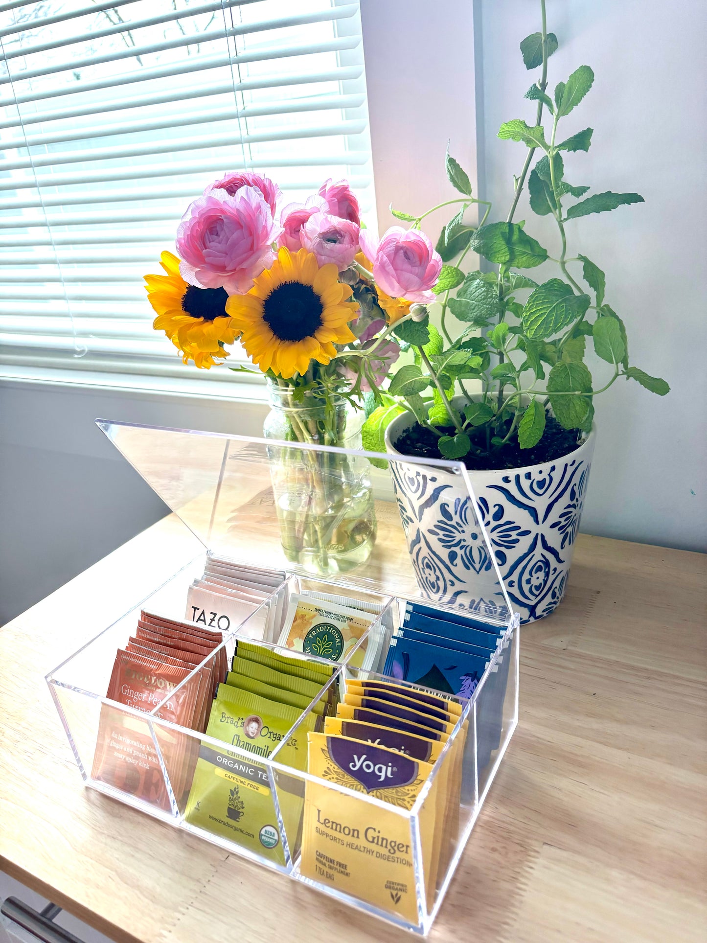 Acrylic Tea Bag Storage Container