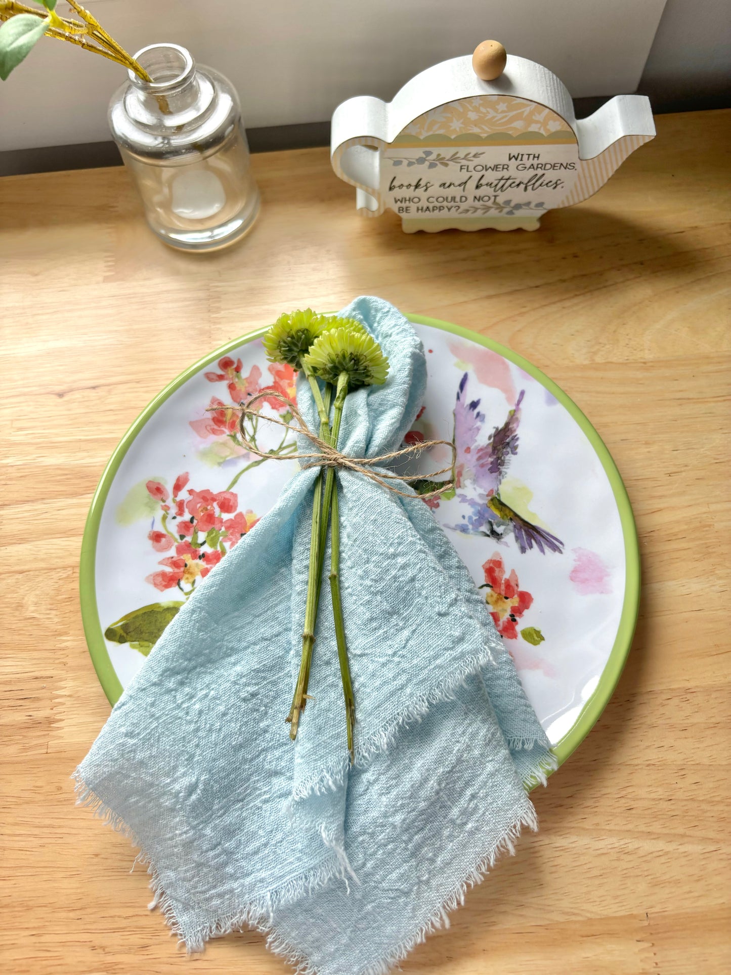 Cheesecloth Napkin Set of 4 in Light Blue