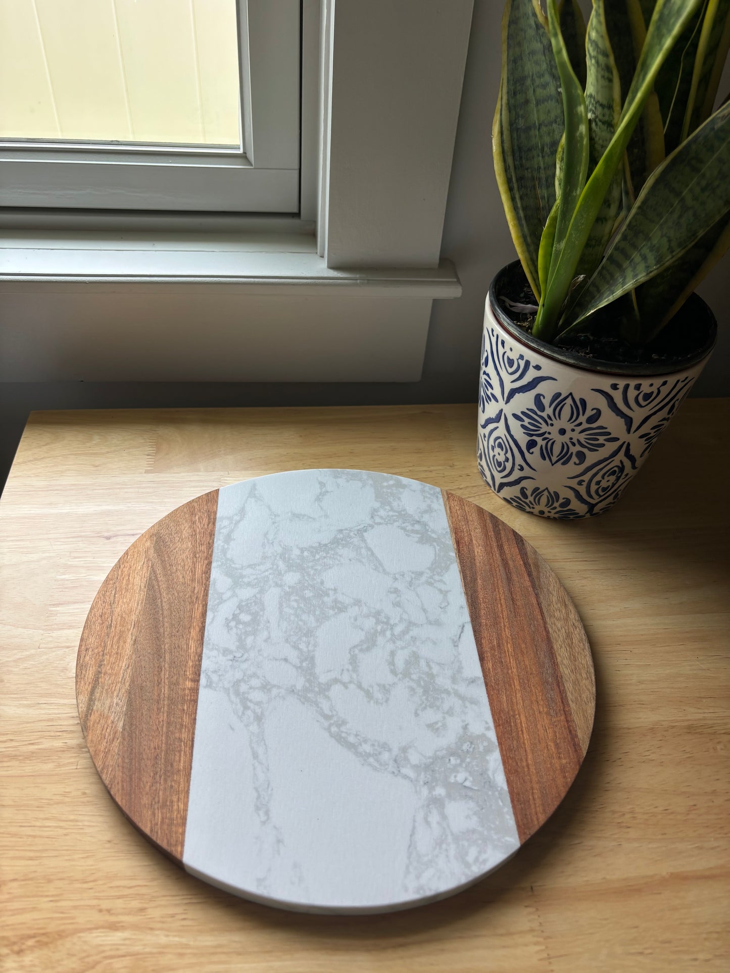 Marble & Wood Cutting Board