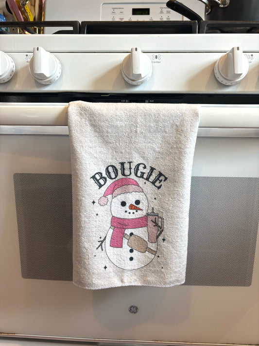 Bougie Snowman Hand Towel