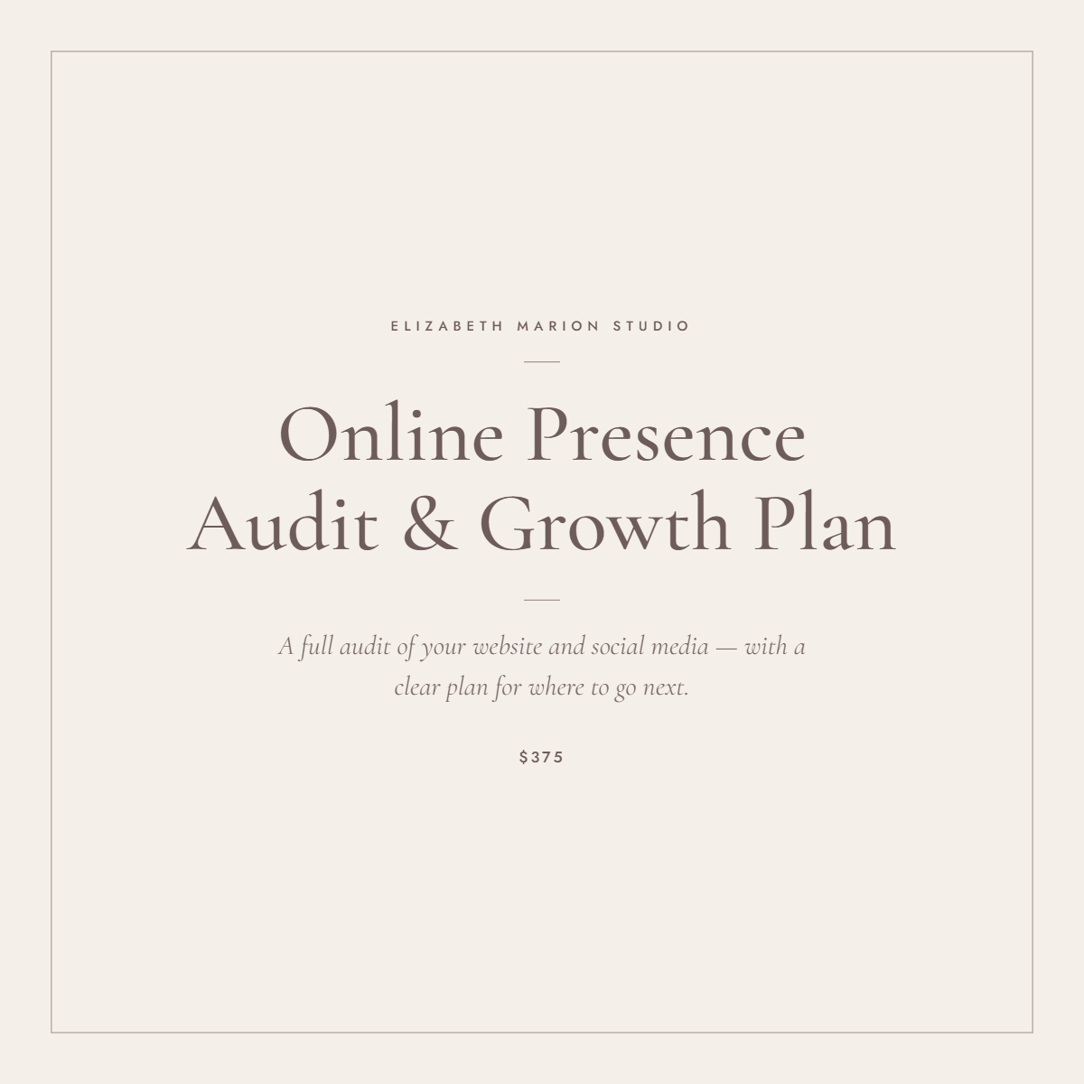 Online Presence Audit & Growth Plan