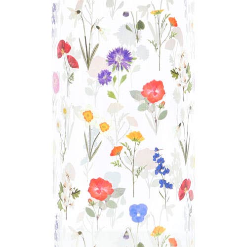 Wildflower Floral Glass And Bamboo Water Bottle