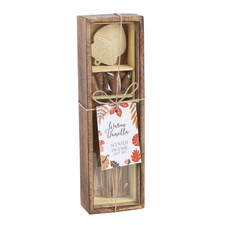 Autumn Acorn Warm Vanilla Fall Incense Gift Set