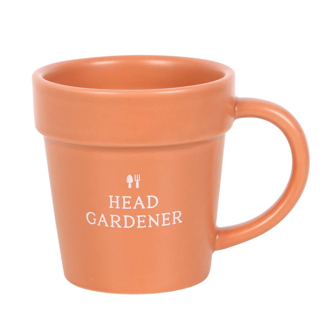 Head Gardener Ceramic Plant Pot Mug and Spoon